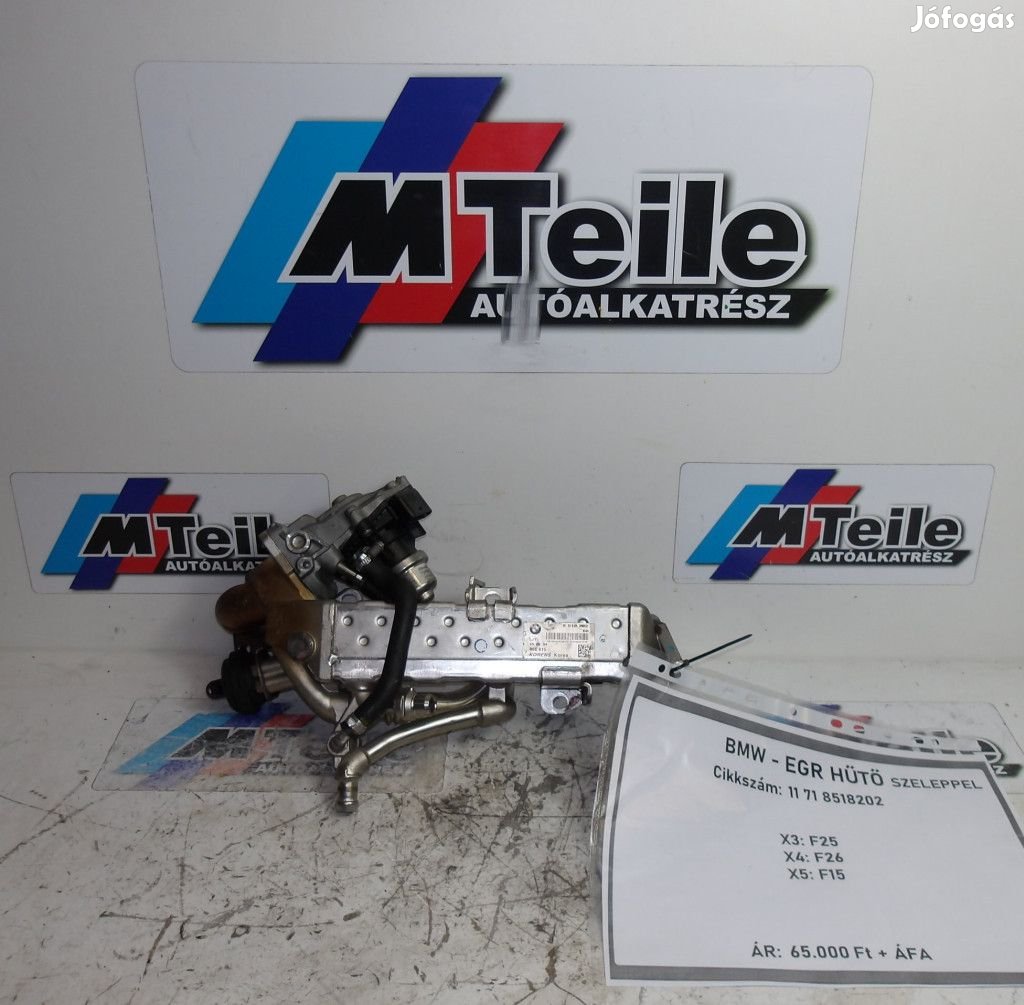 [GYÁRI BONTOTT] BMW - EGR HŰTŐ SZELEPPEL - X3 (F25); X4 (F26); X5 (F1